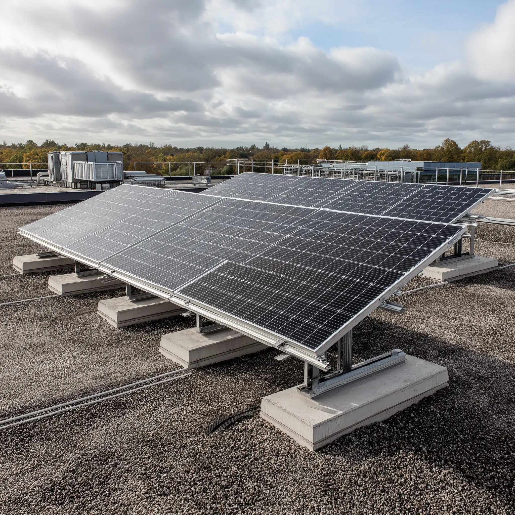 نصب پنل خورشیدی روی سقف بتنی (سقف فلت)